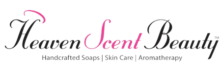 Heaven Scent Beauty logo with elegant script typography in pink and black